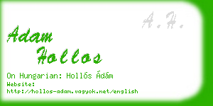 adam hollos business card