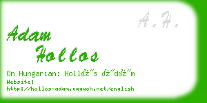 adam hollos business card